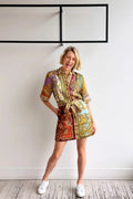 Modern Shirt-Style Linen Dress