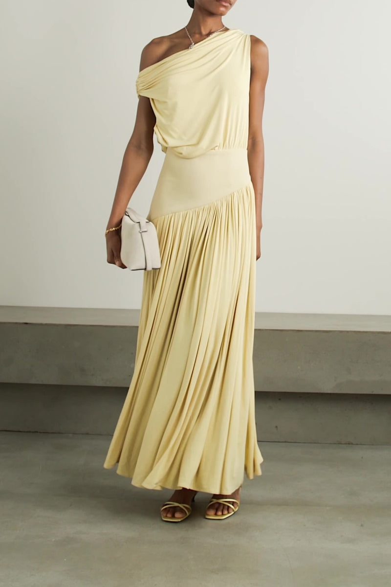 Modern Off-Shoulder Fitted Long Dress