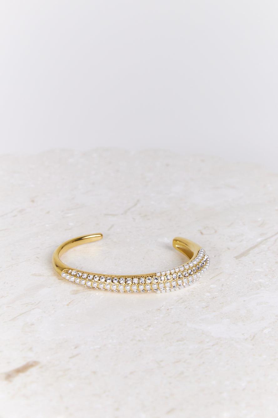 Statement 18k Gold Plated Desire Crystals Bracelet Gold