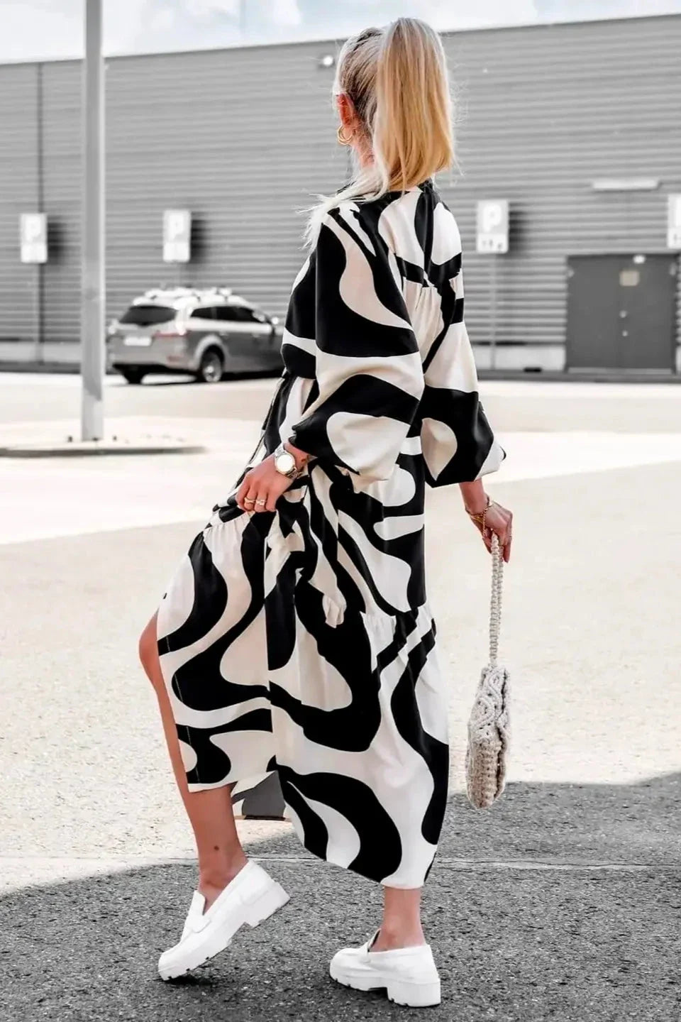 Effortless Stylish Print Maxi-Length Dress