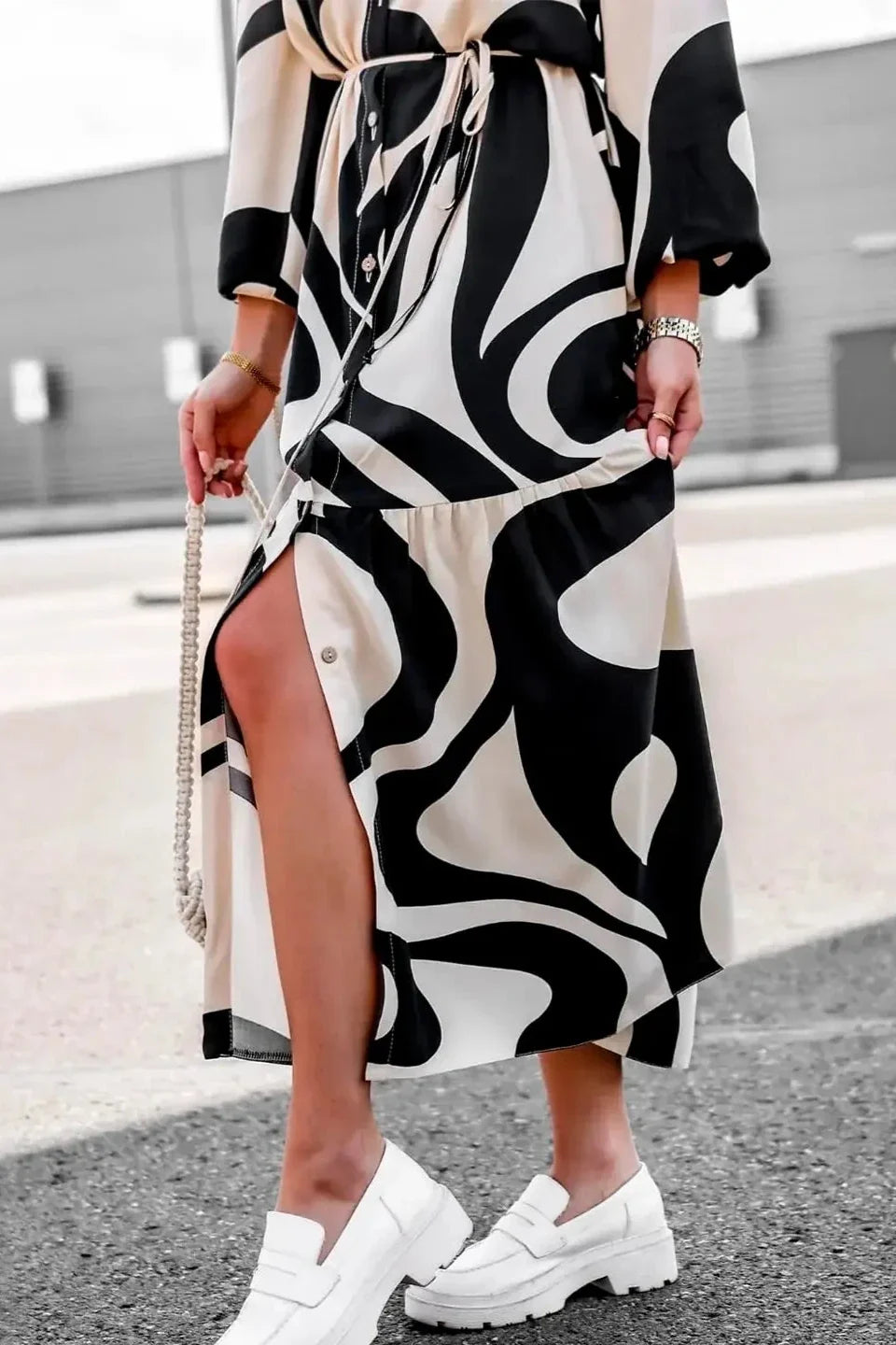 Effortless Stylish Print Maxi-Length Dress