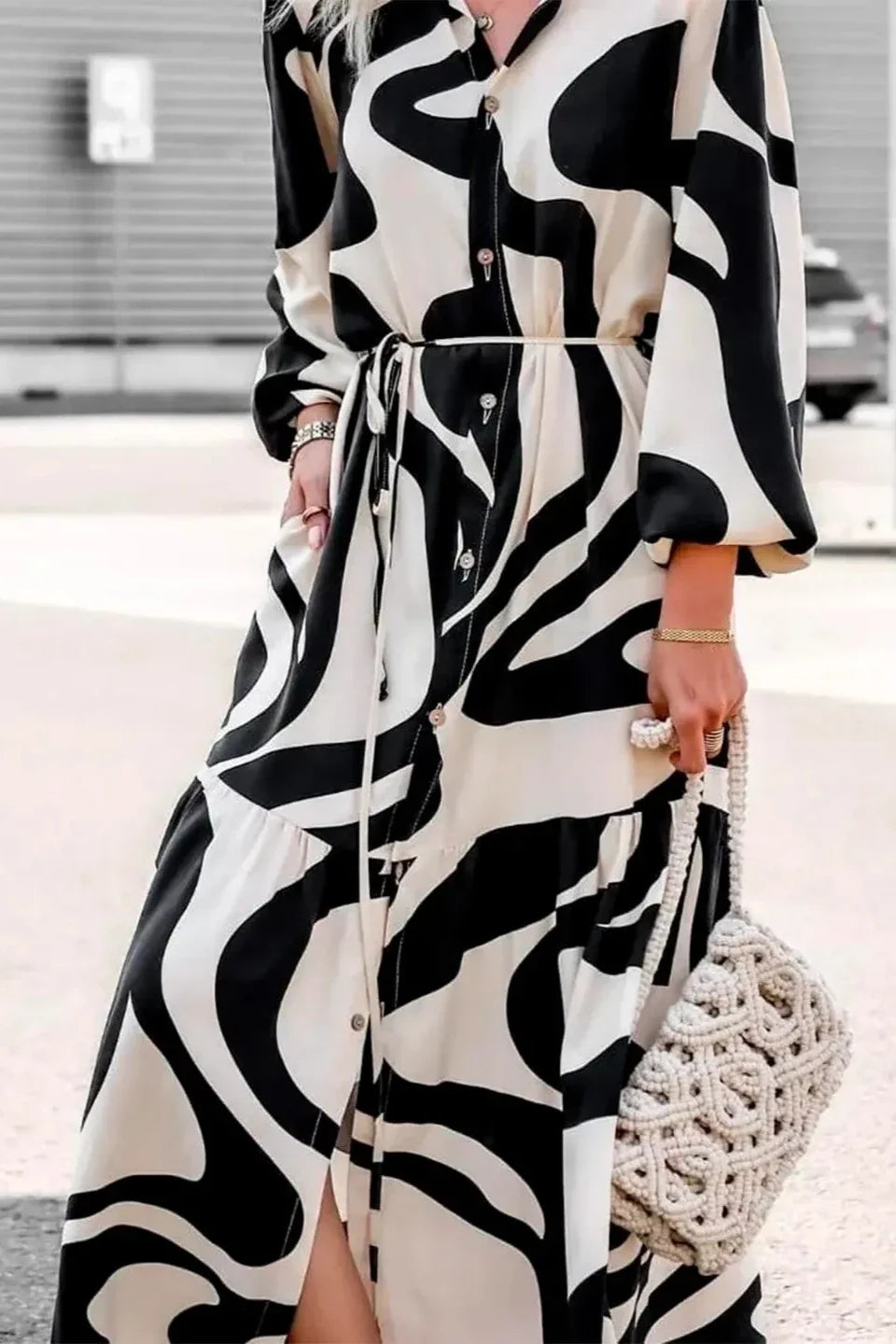 Effortless Stylish Print Maxi-Length Dress