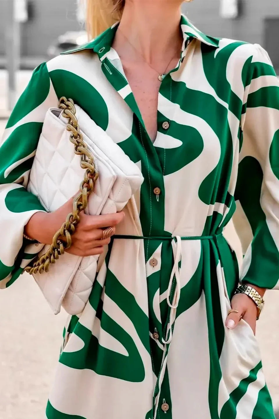 Effortless Stylish Print Maxi-Length Dress