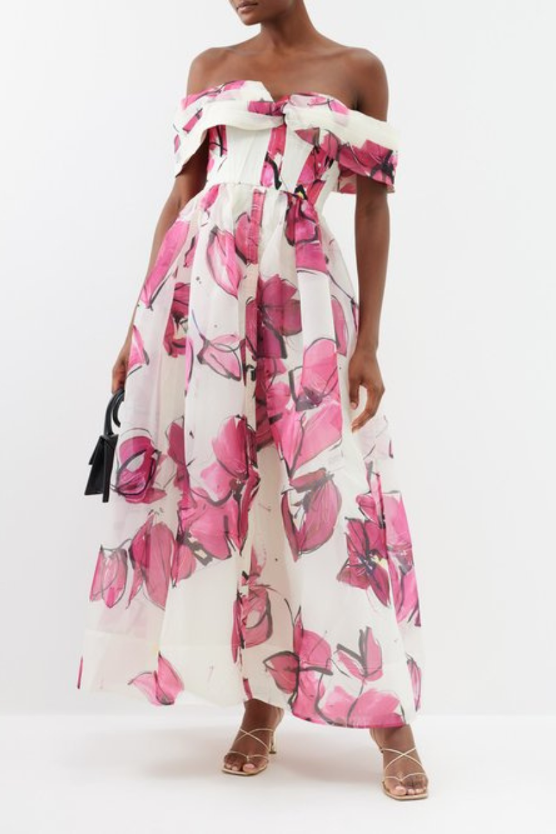 Eglantine Flower Maxi-Length Dress