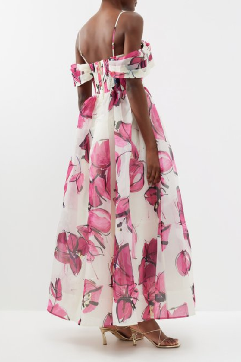 Eglantine Flower Maxi-Length Dress
