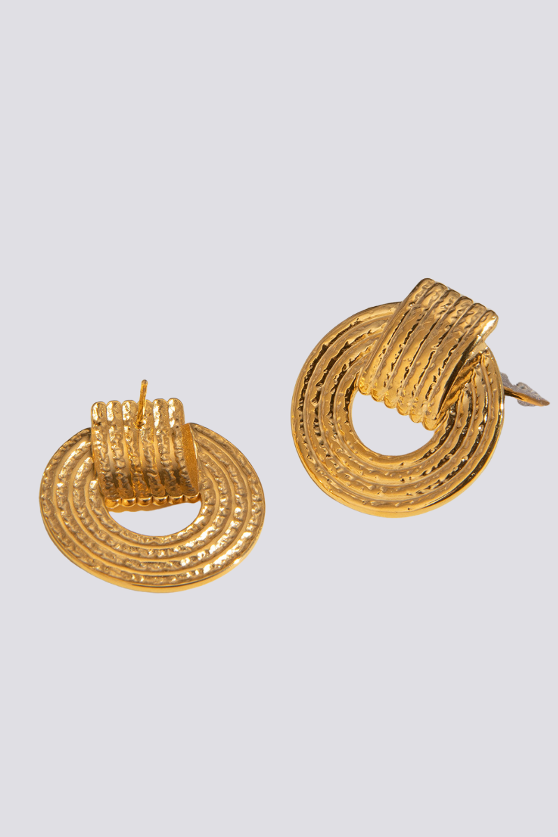 Statement Elvire Round Earrings