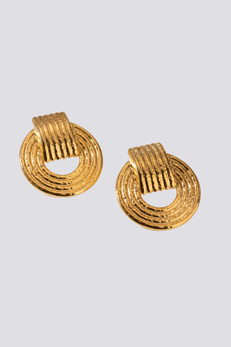 Statement Elvire Round Earrings