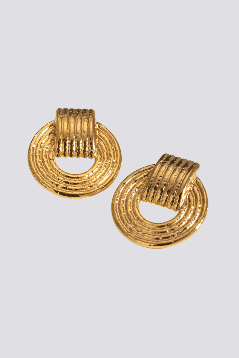 Statement Elvire Round Earrings