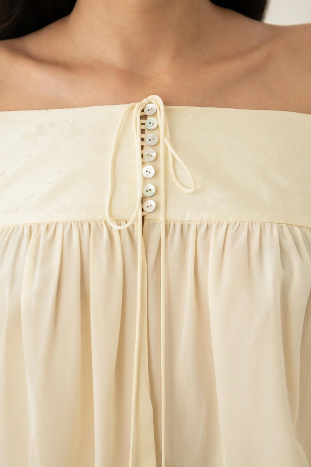 Creamy Off-Shoulder Dress