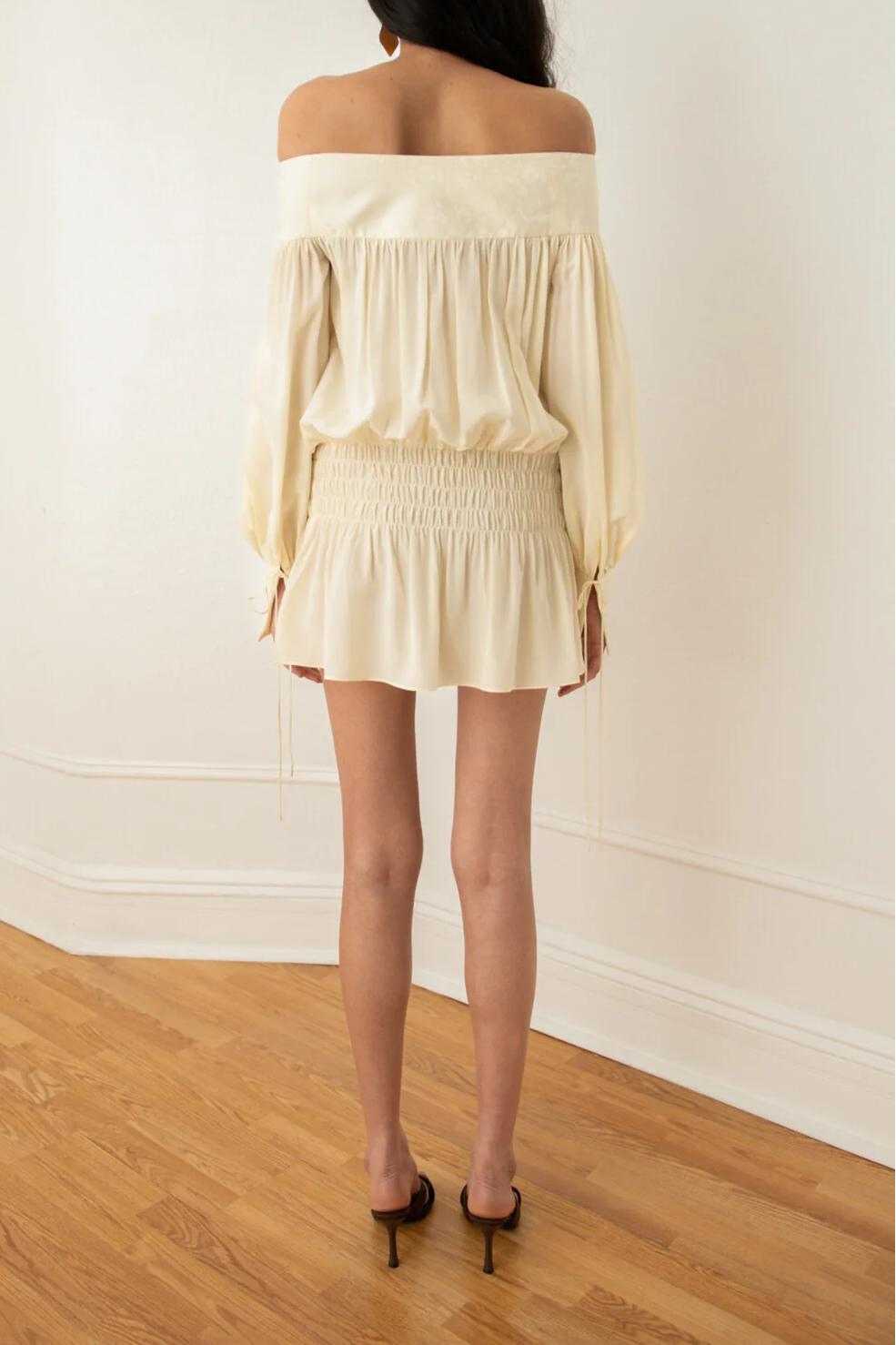 Creamy Off-Shoulder Dress
