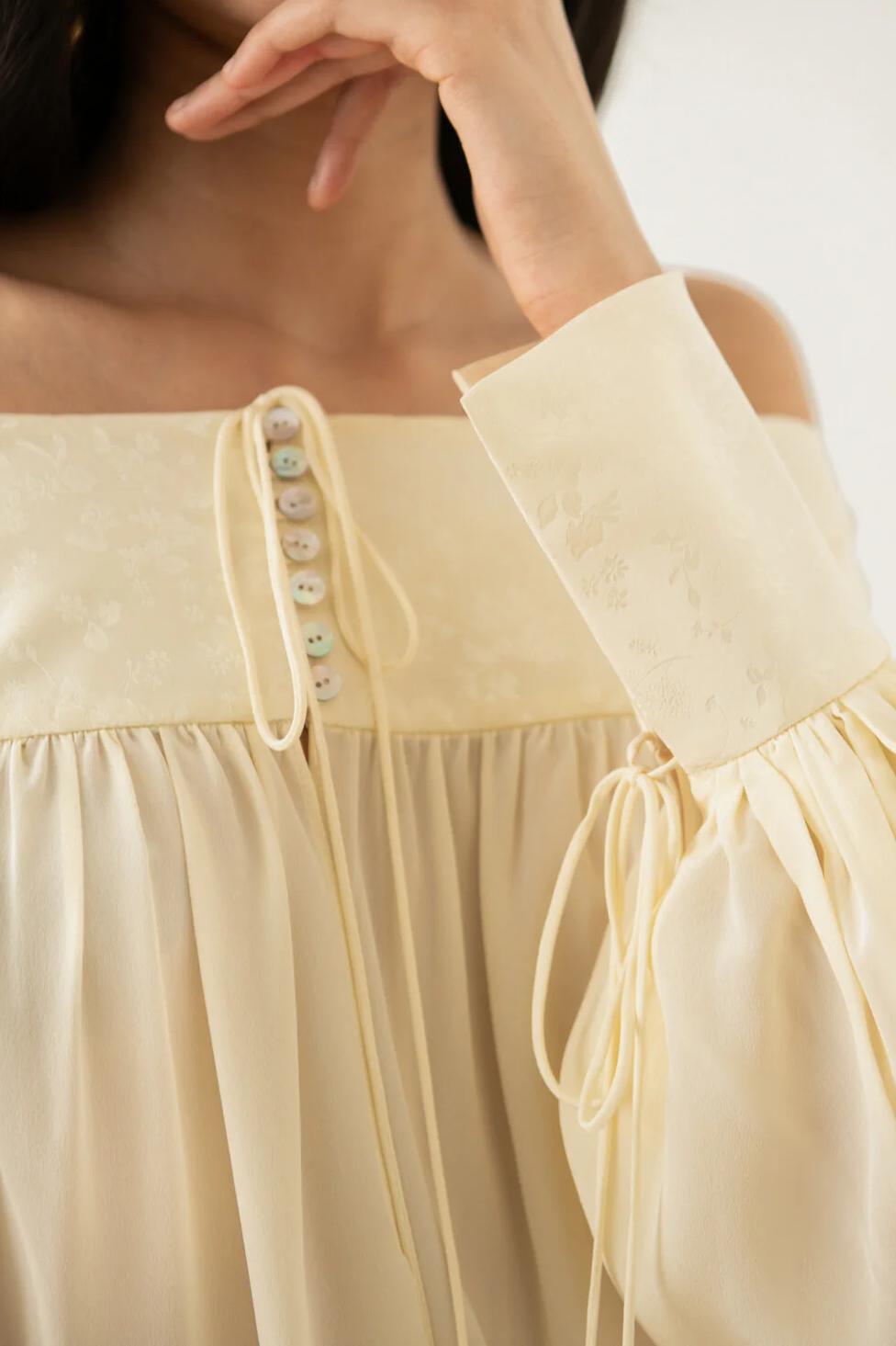 Creamy Off-Shoulder Dress