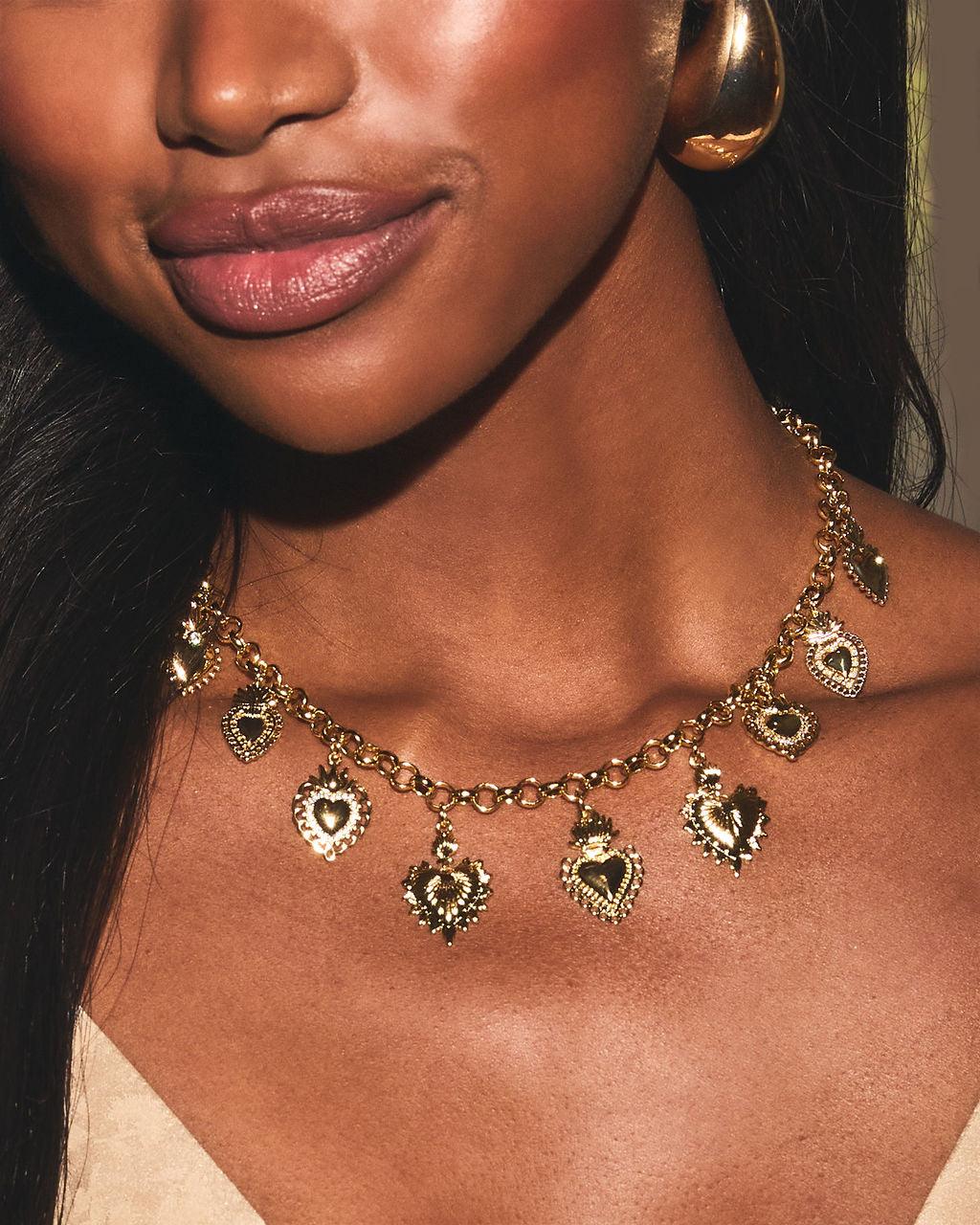 Statement Heart You Too Charm Necklace