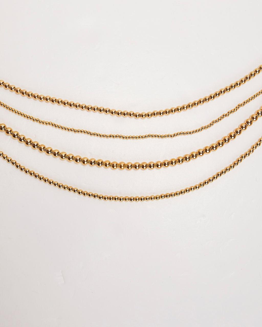 Statement Golden Girl Layered Beaded Necklace