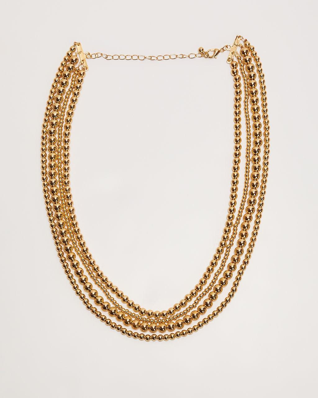 Statement Golden Girl Layered Beaded Necklace