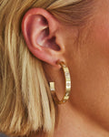 Endless Love Crystal-Detail Studded Hoops