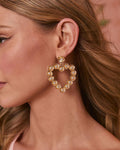 Statement Hearts of Gold Drop Heart Shaped Earrings