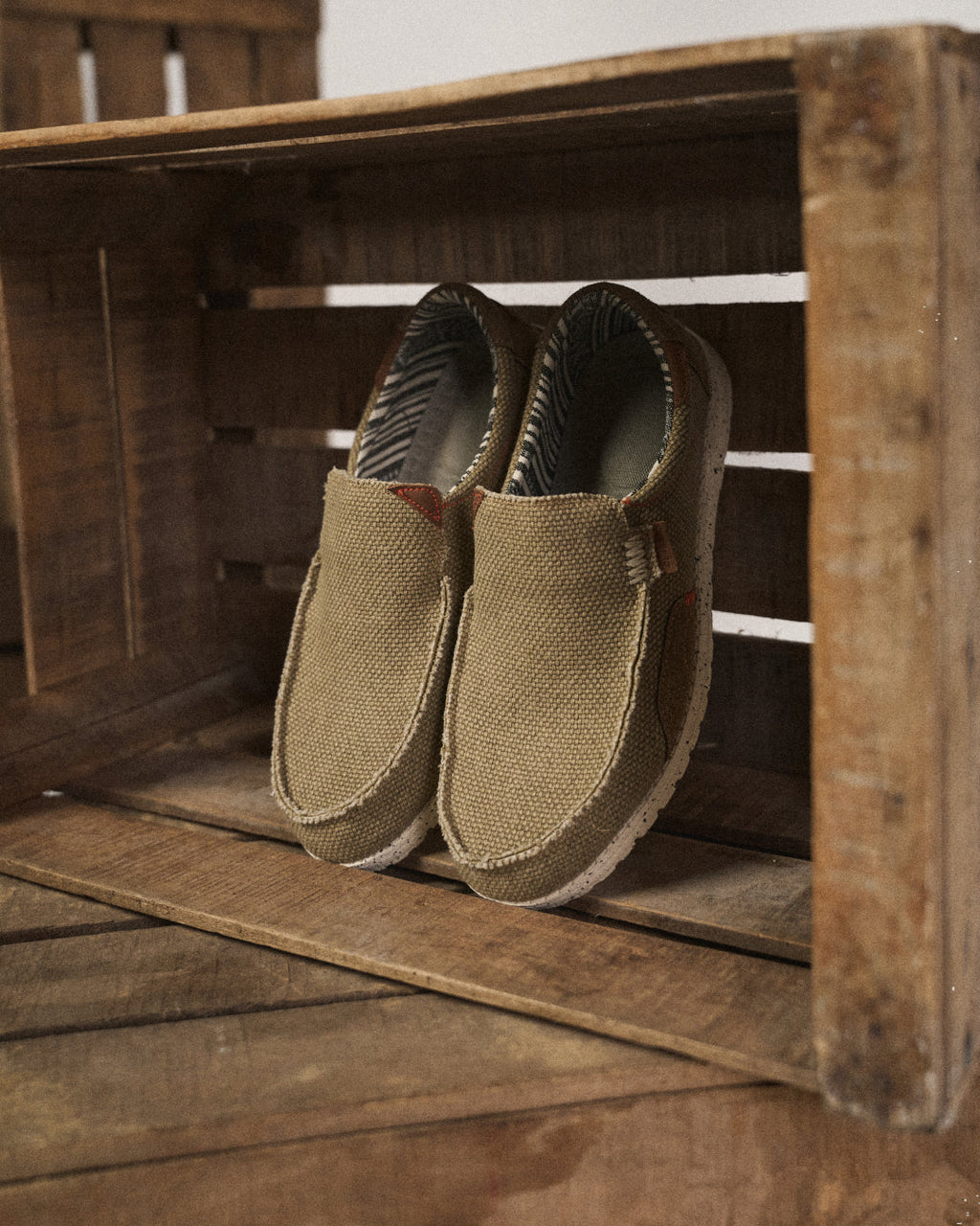 Canvas Slip-On Shoes with Rubber Sole