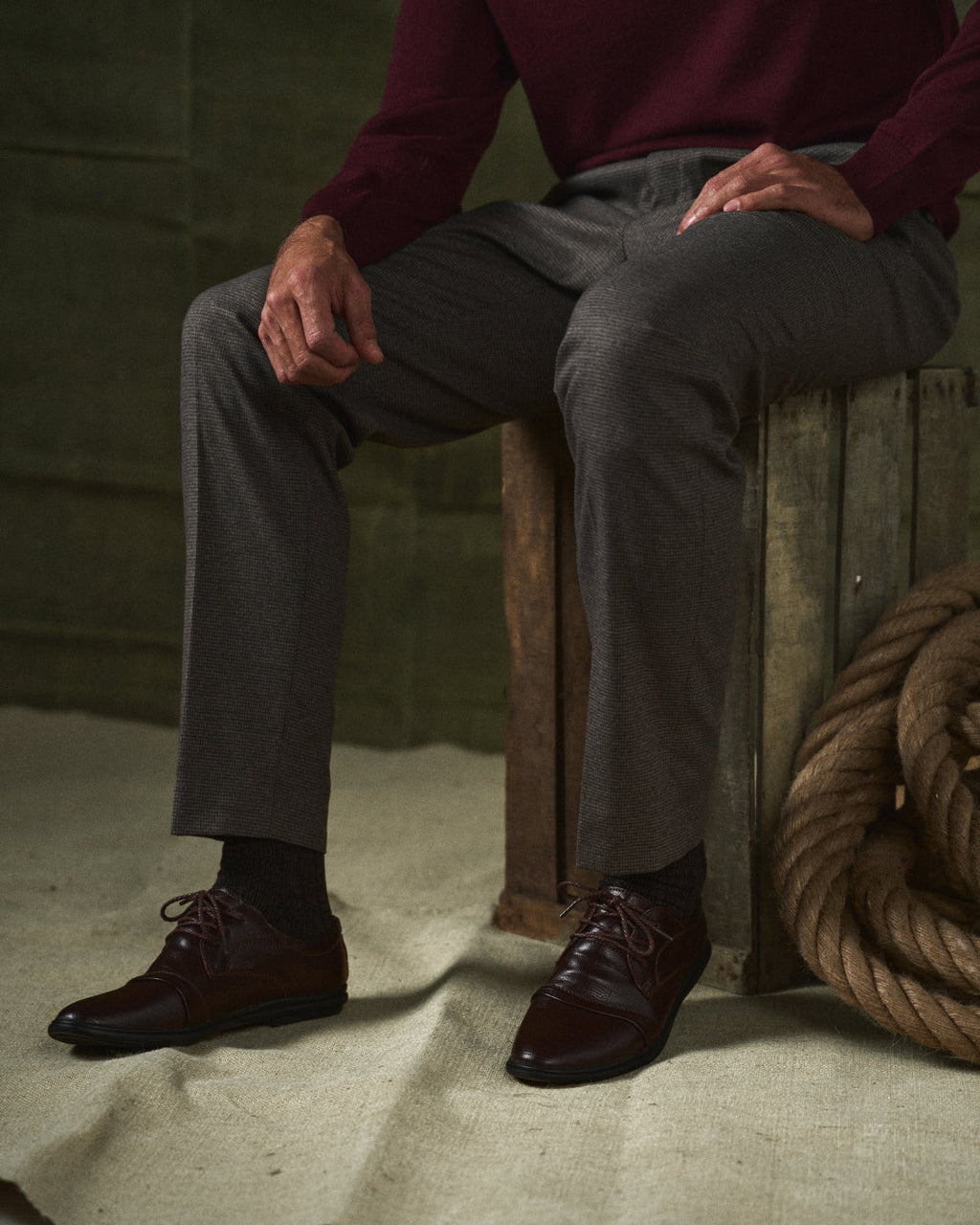 Full-Grain Leather Sneakers with Flexible Sole