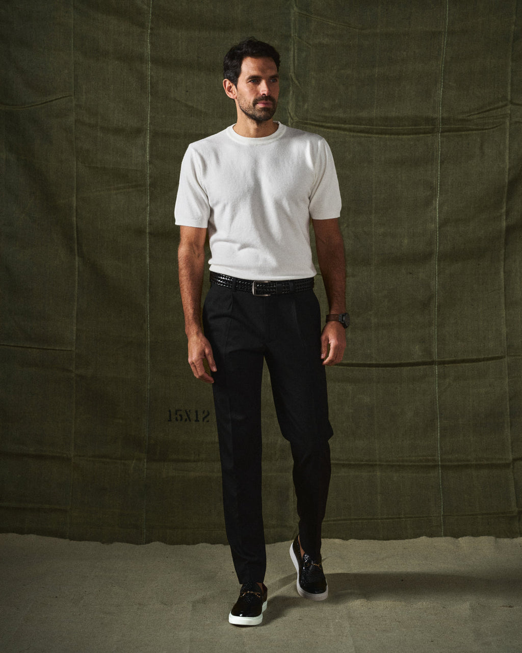 Leather Loafers with Embossed Texture