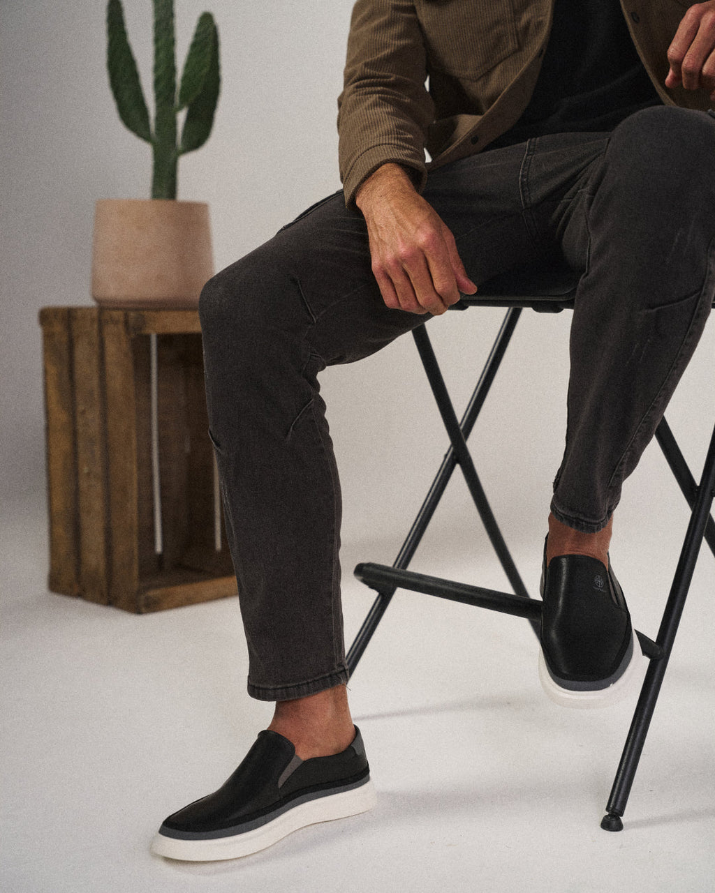 Full-Grain Leather Slip-On Shoes with Smooth Finish