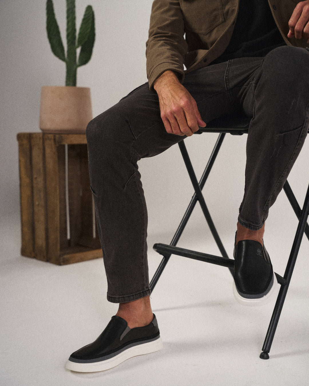 Full-Grain Leather Slip-On Shoes with Smooth Finish