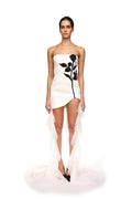 Veronica Strapless Crystal Embellishment Mini-Length Dress