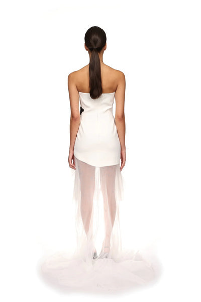 Veronica Strapless Crystal Embellishment Mini-Length Dress