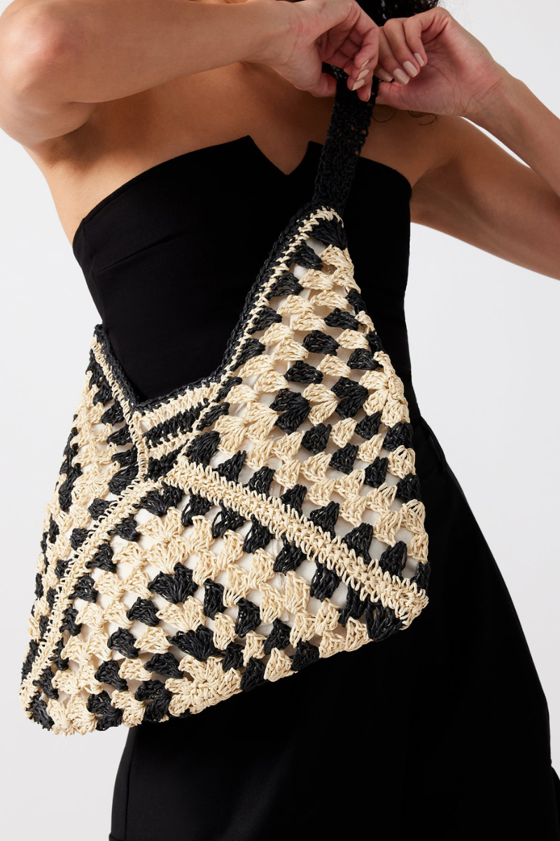 Modern Gigi Patchwork Woven Bag