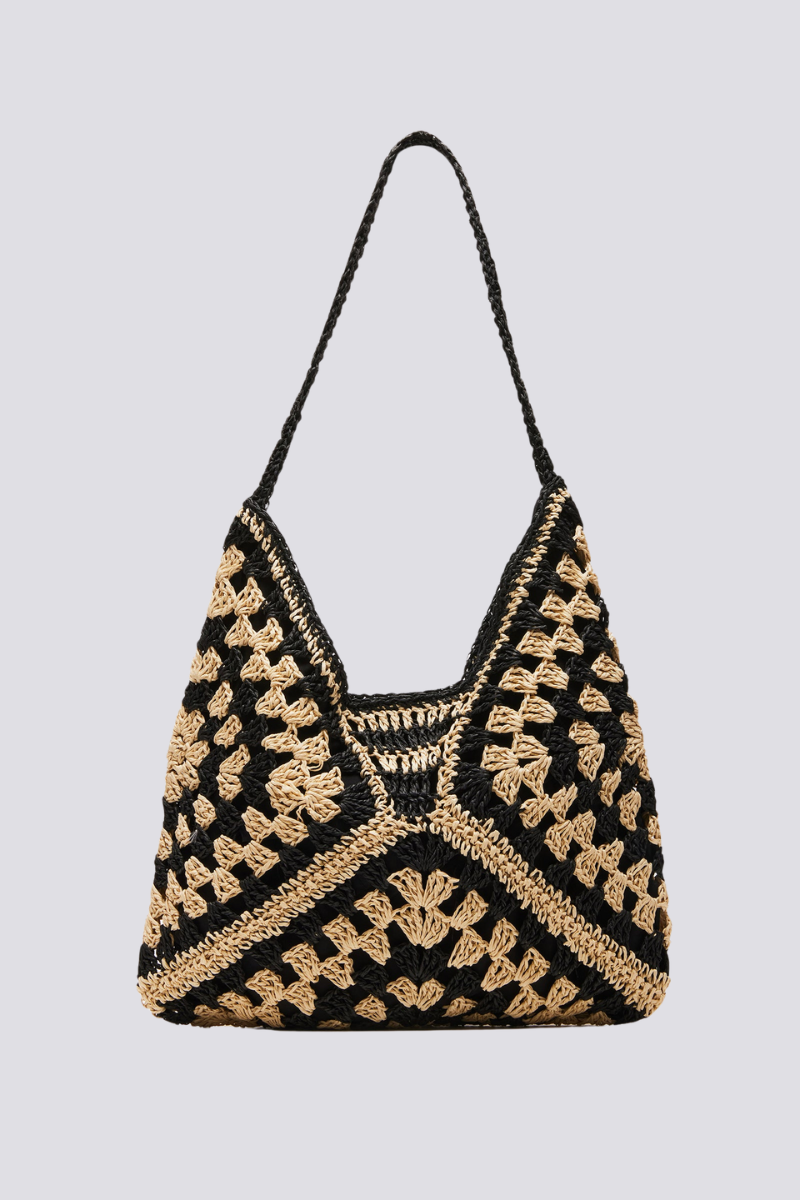 Modern Gigi Patchwork Woven Bag