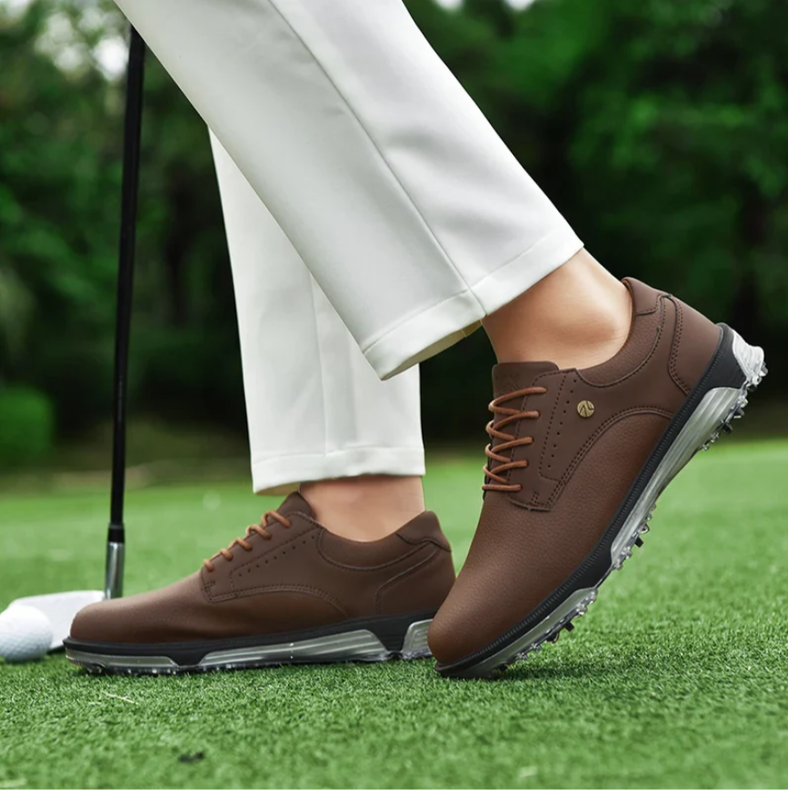 Full-Grain Leather Shoes with Waterproof Build