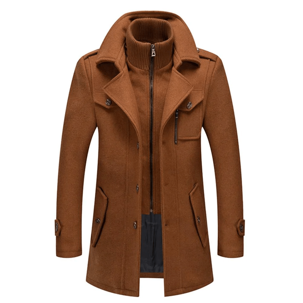 Coat with Zip Front