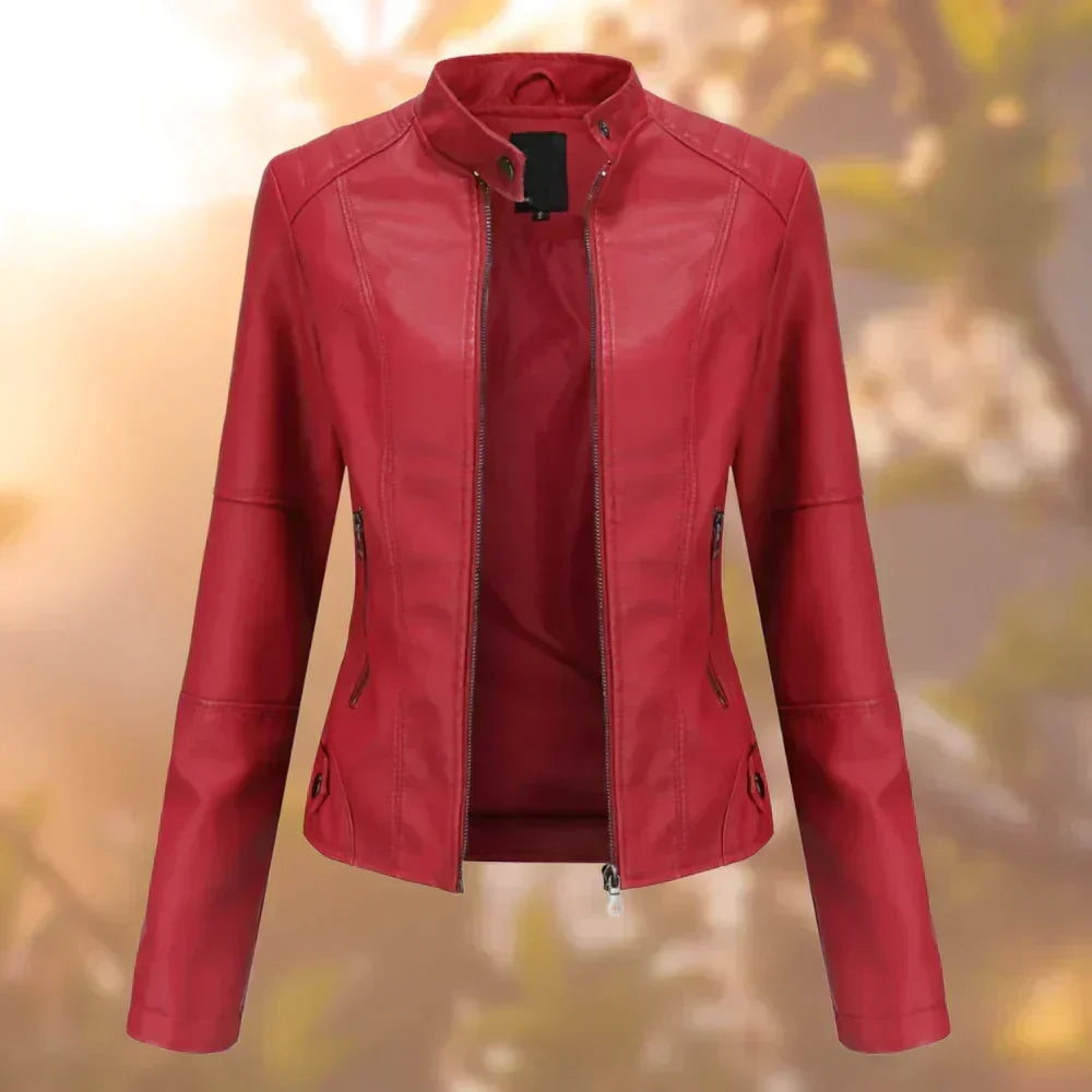Timeless Leather Jacket with Versatile Design