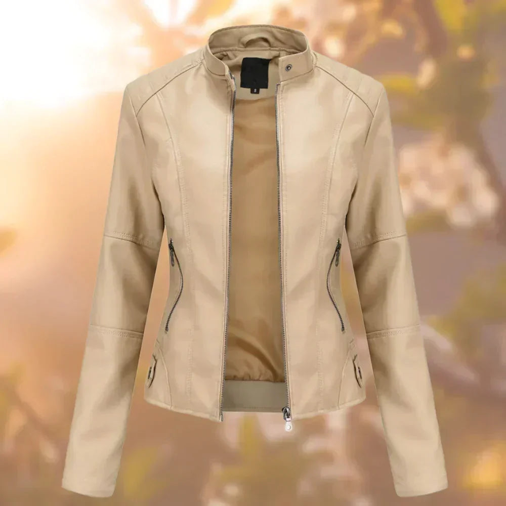 Timeless Leather Jacket with Versatile Design