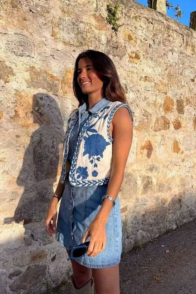 Modern Angeline Blue Waistcoat