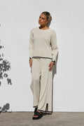 Coordinated Yvonne Knit Set Cream