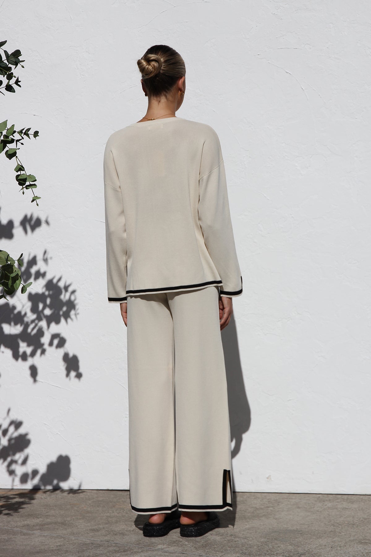 Coordinated Yvonne Knit Set Cream