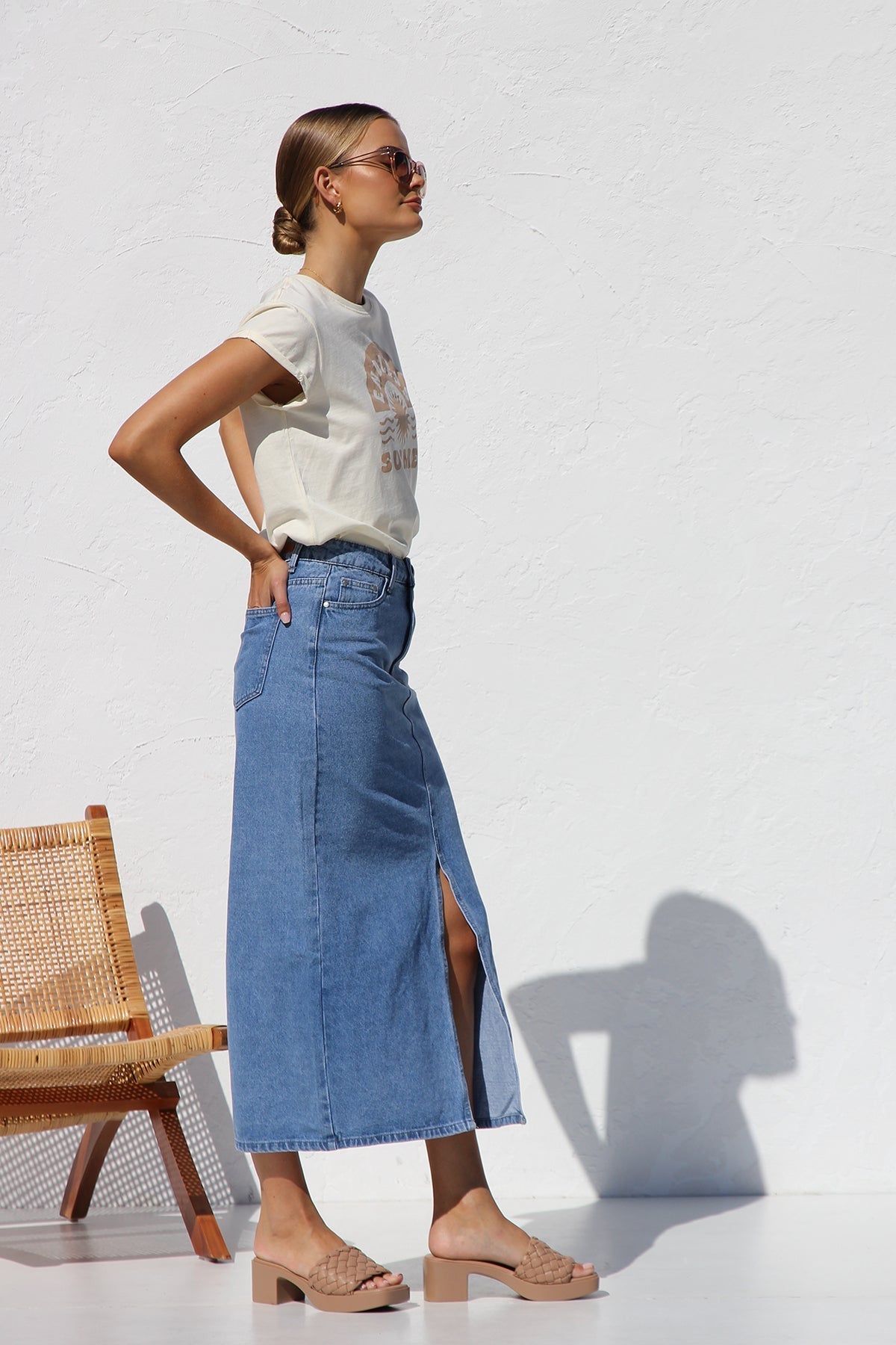 Modern April Denim Skirt