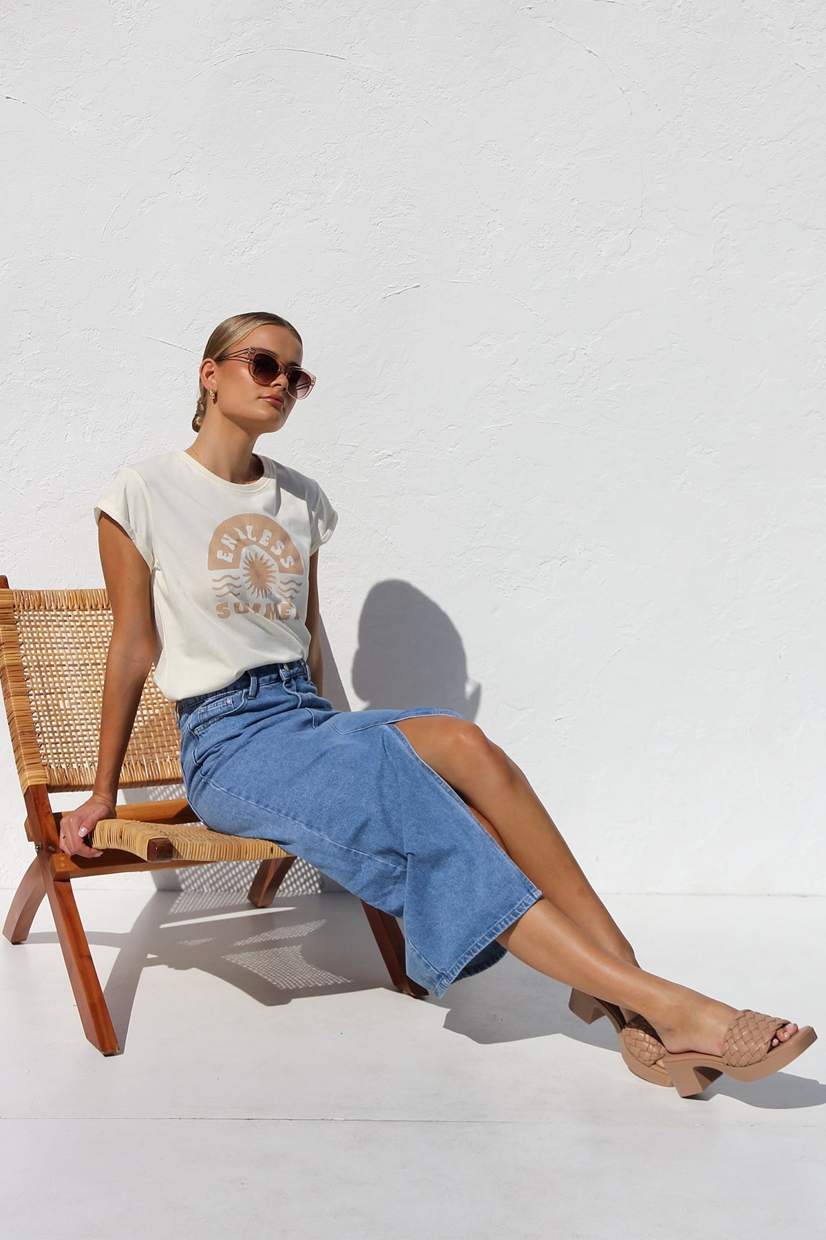 Modern April Denim Skirt