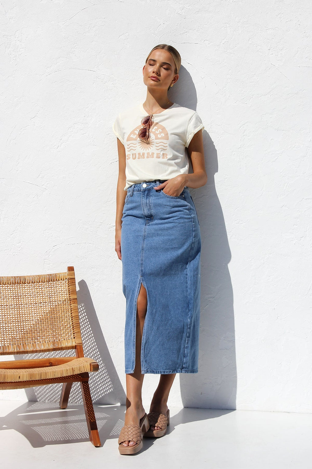 Modern April Denim Skirt