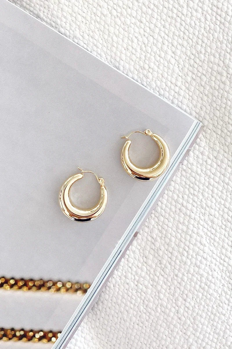 Statement Essential Hoop Earrings - Gold