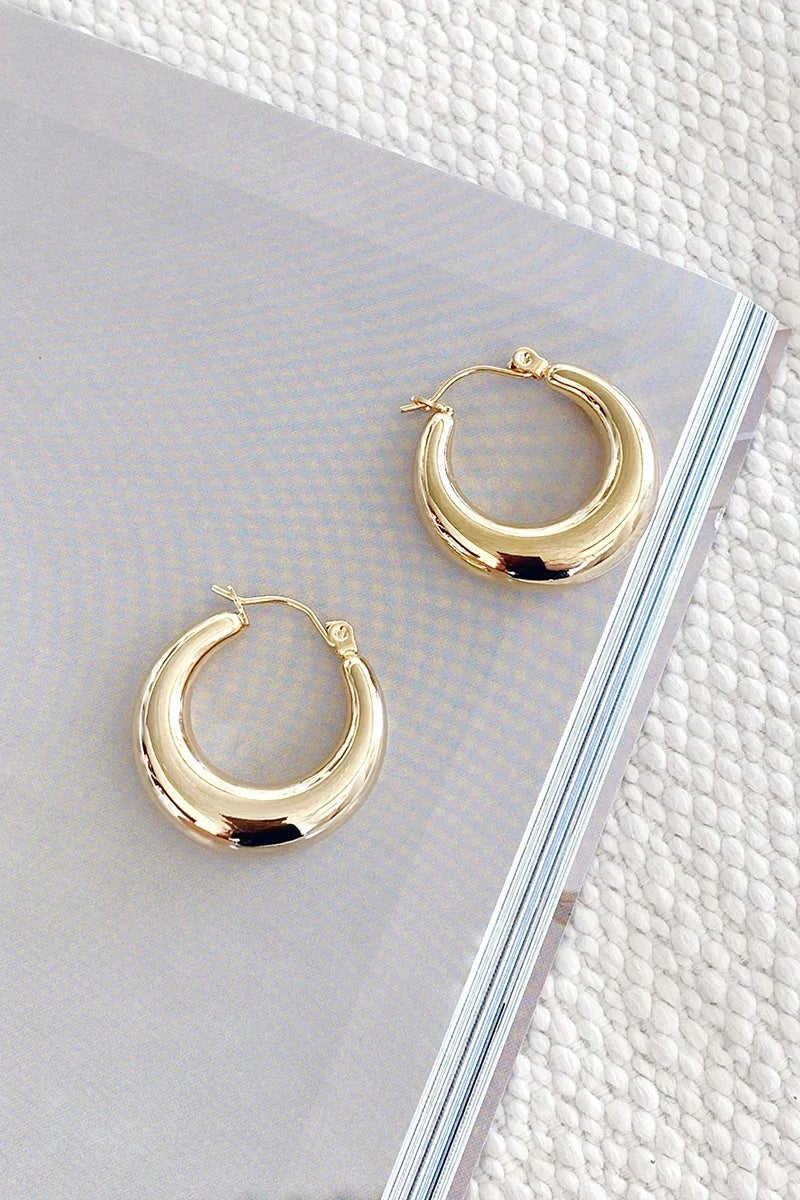 Statement Essential Hoop Earrings - Gold