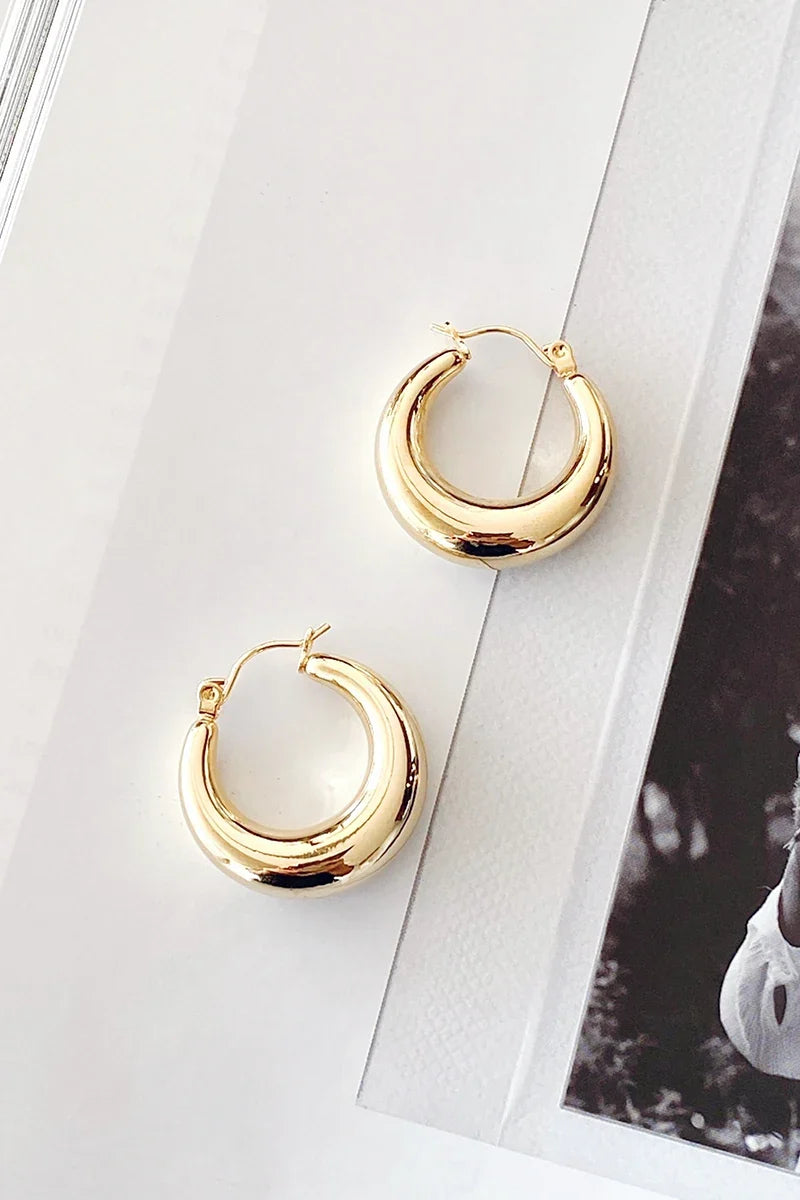 Statement Essential Hoop Earrings - Gold