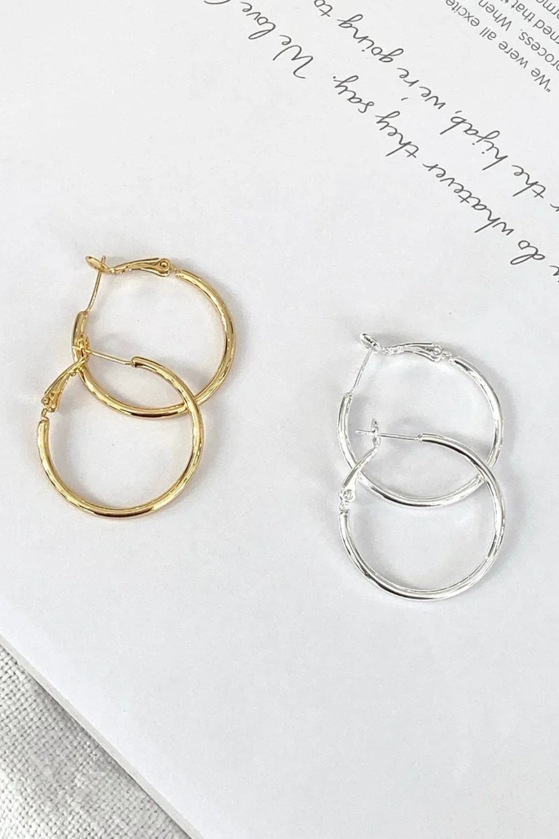 Modern Leni Hoops - Gold
