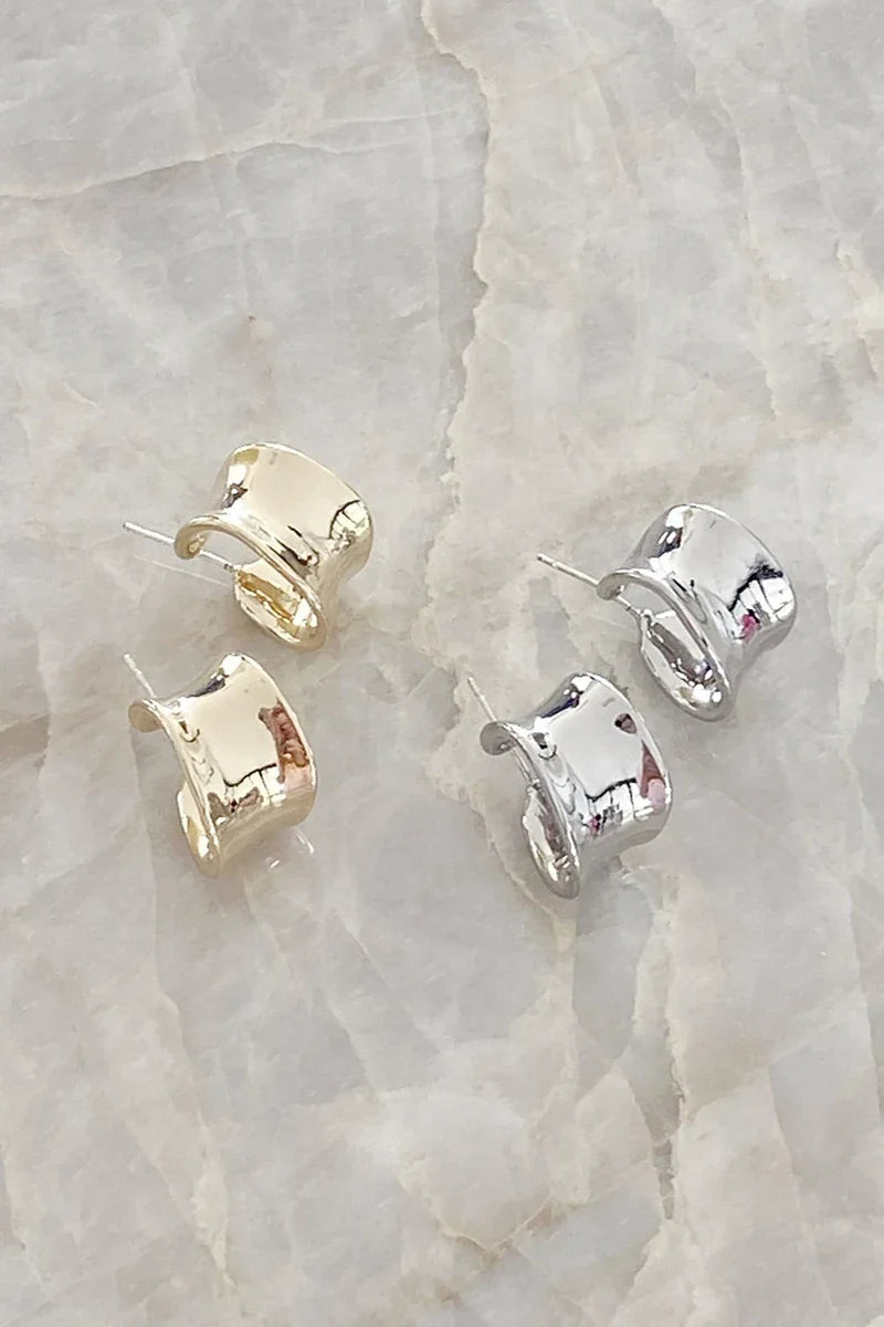 Statement Erin Hoop Earrings - Gold