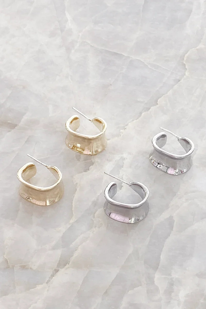 Statement Erin Hoop Earrings - Gold