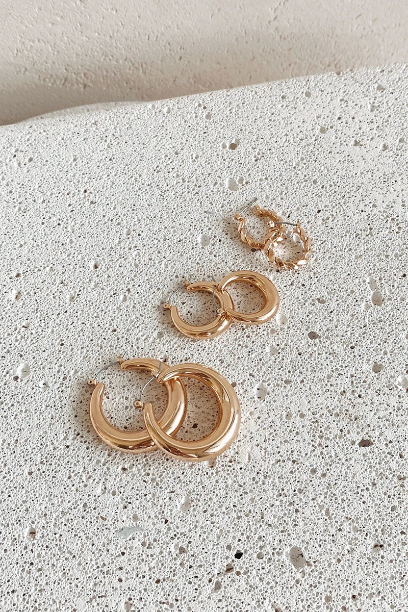 Timeless Hoop Set - Gold