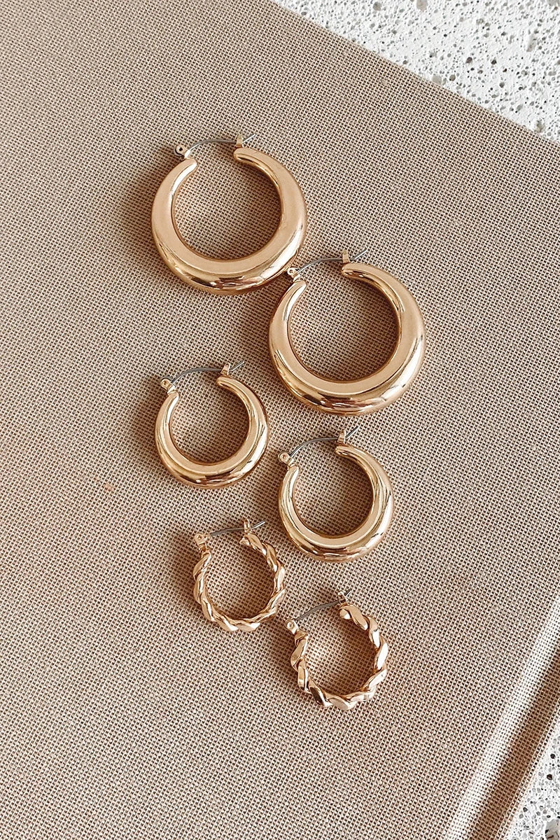 Timeless Hoop Set - Gold