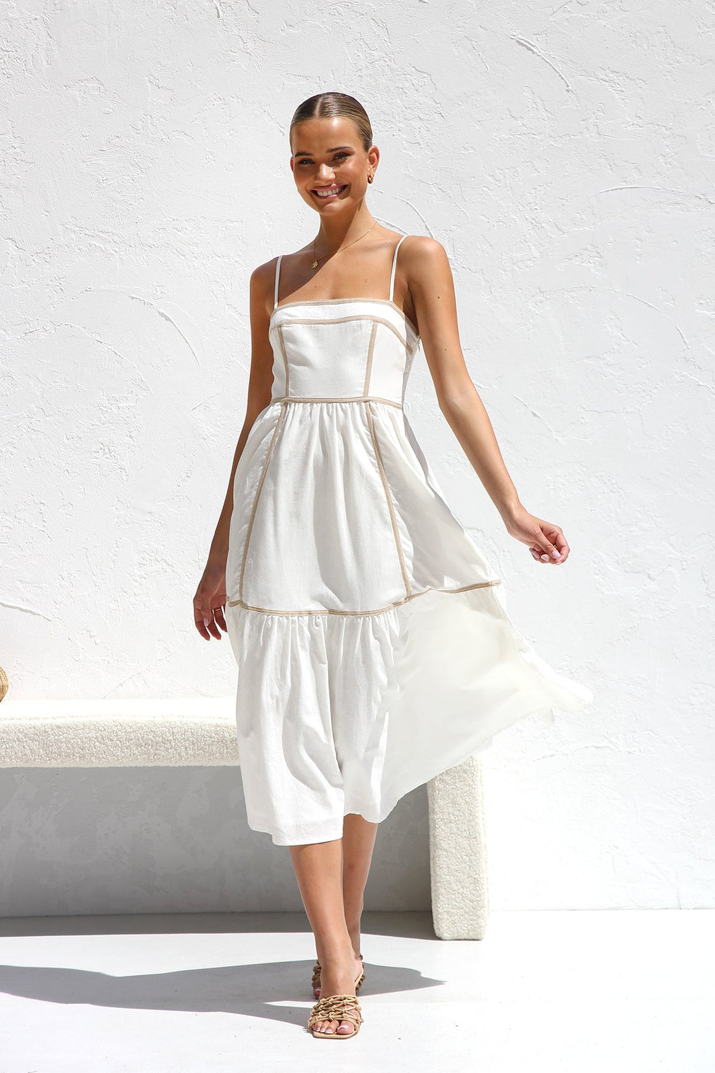 Modern Quincy Dress White