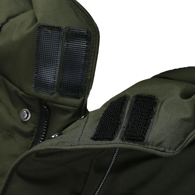 Windproof Parka with Textured Knit