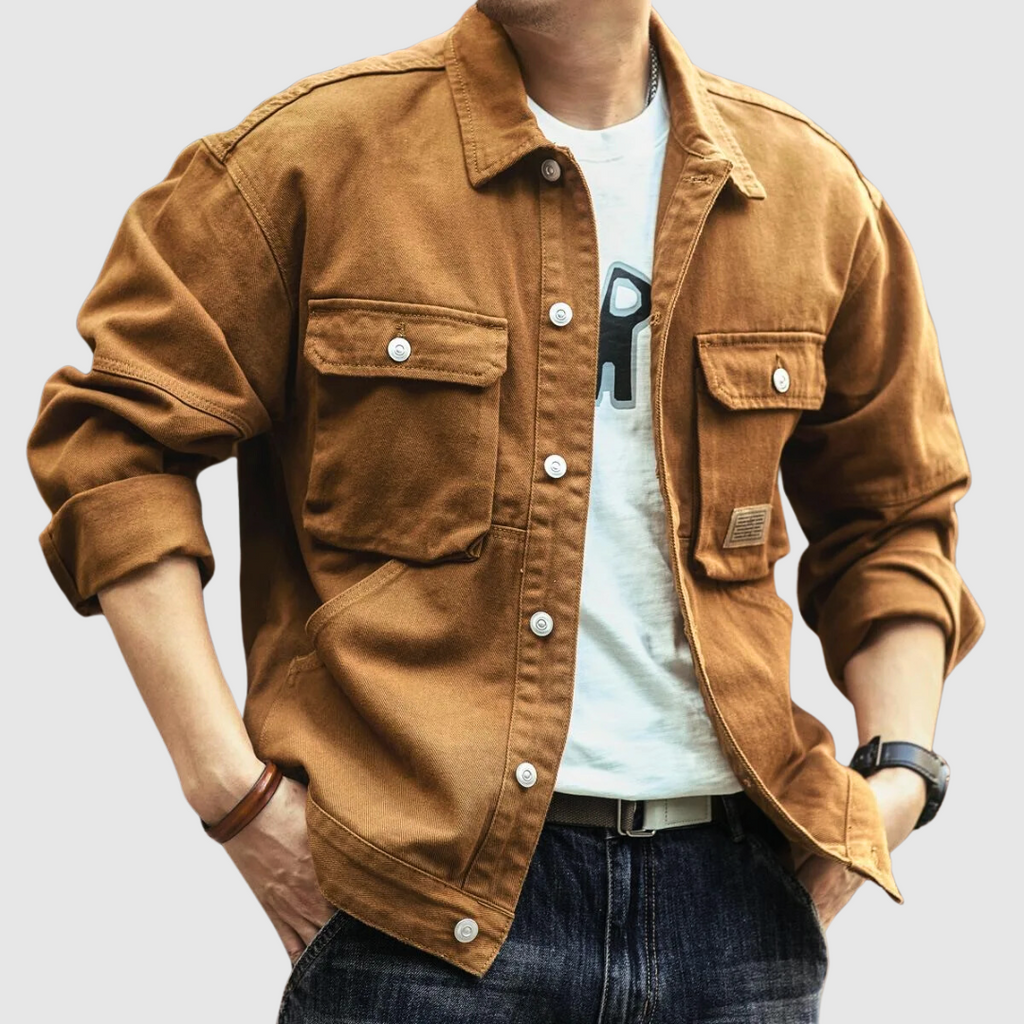 Denim Jacket with Cargo Pockets